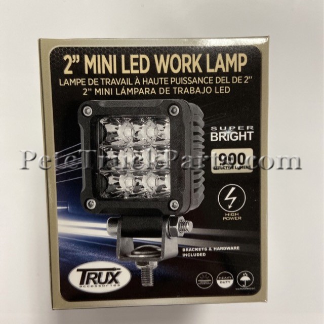 MINI SQUARE LED WORKLIGHT-900 LUMENS TLED-U104 - PeteTruckParts.com: Peterbilt Parts Online Alpena Bumper Light Kit 12 Led 900 Lumens
